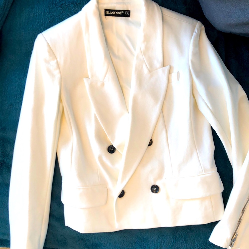 Blank NYC Off White Blazer Jacket Size Small